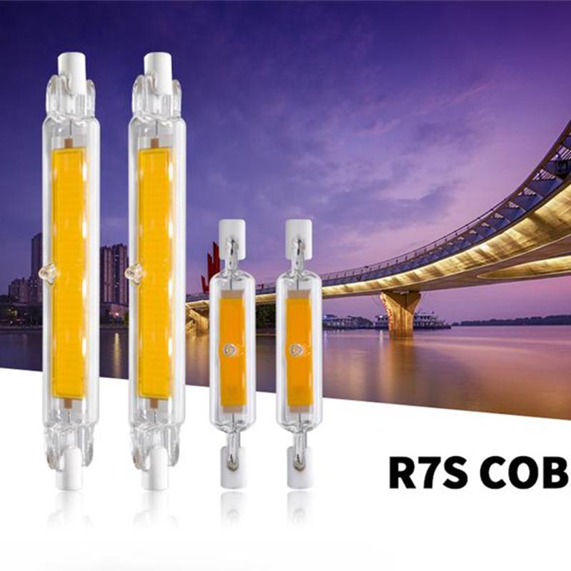 

Bulbs R7S LED Bulb COB Glass Tube 78MM 20W 118MM 30W Replace Halogen Lamp 80W J78 J118 Lamparda Diode Spot Light 220V 110V
