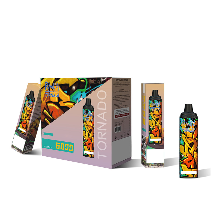 

R and M Disposable E cigarettes Pod Device RandM Tornado 6000 Puffs Vape Pen