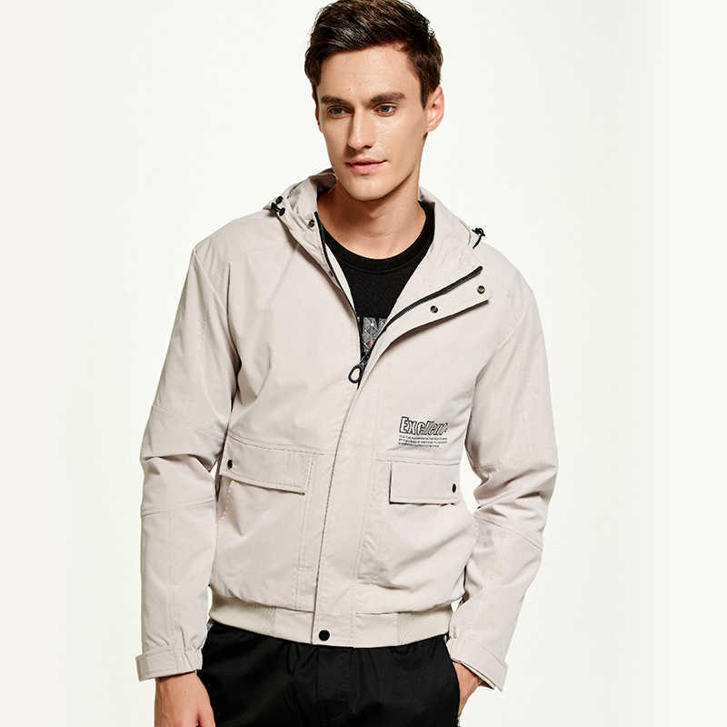 

Street Style Hooded Jacket Men Streetwear Windbreaker Autumn High Quality Cargo Jacket Wind Resistance Casual Overcoat Male 210603, Yellow