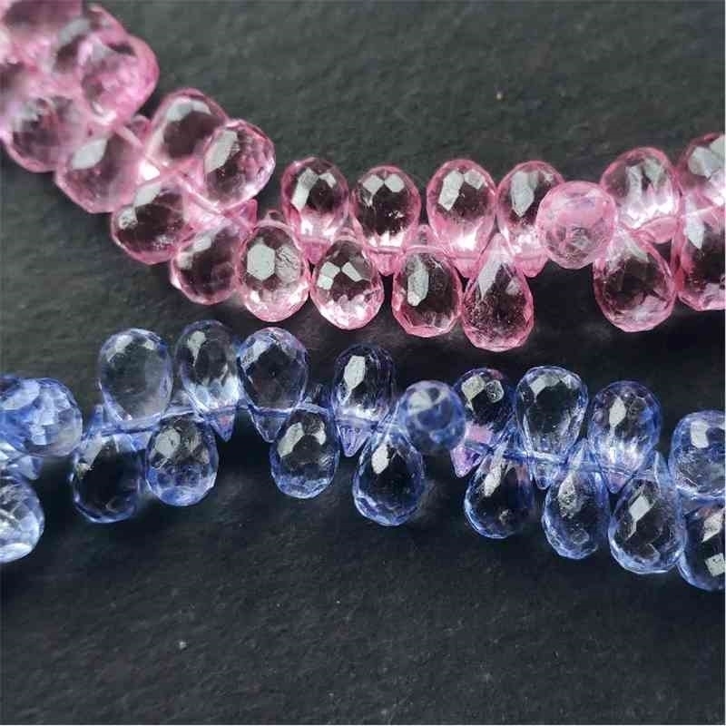 

Icnway 2beads Natural Topaz 4X6mm 5X7mm Faceted Teardrop Diy Jewelry Accessorie Necklace Bracelet Earrings Loose Beads