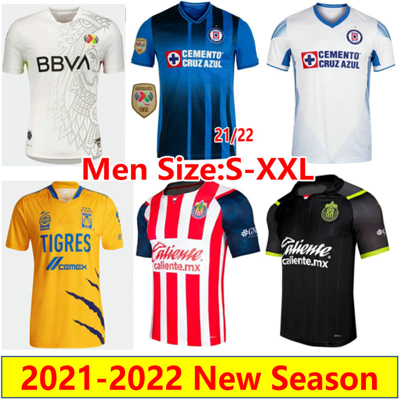 

Mexico liga mx 2021 2022 Cruz Azul Soccer Jerseys home away Tigres UNAM GIGNAC Club America LEON 21 22 Monterrey Football Shirts Chivas pachuca camesitas de futol, Mexico liga mx all-stars