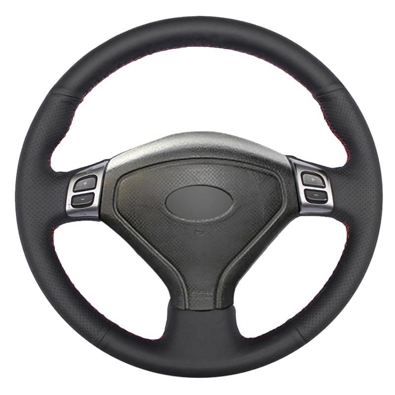 

Steering Wheel Covers Black Artificial Leather Hand-stitched Car Cover For Forester 2004-2006 Outback 2004 2005 Legacy
