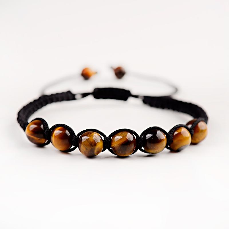 

Beaded, Strands Nice Ethnic Tiger Eye Stone Beads Braided Bracelets For Women Adjustable Charm Yoga Prayer Bracelet Reiki Pulseras ABK020