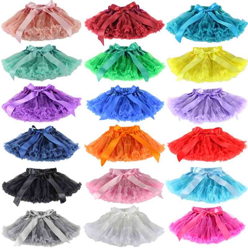 

children's tutu skirt princess stage performance girl's puff skirt, White