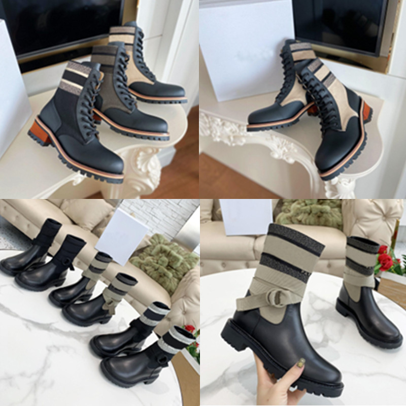 

2021 new high quality famous womens shoes designer camping boots fashion short boots womens winter leather low heels womens shoes bow tie, Extra laces