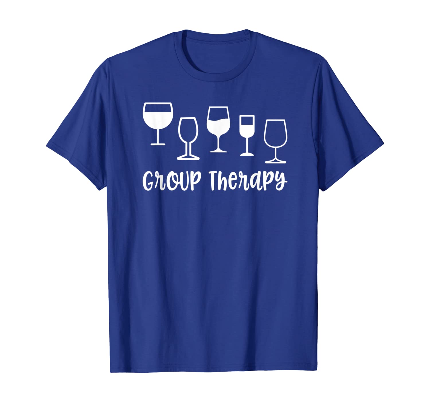 

Group Therapy T-Shirt Wine Glasses, White;black