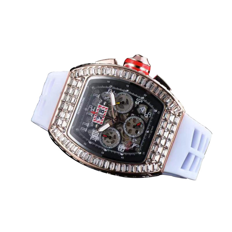 

Wristwatches style six-pin multi-function square diamond wine bottle quartz men and women fashion watch, Watch box