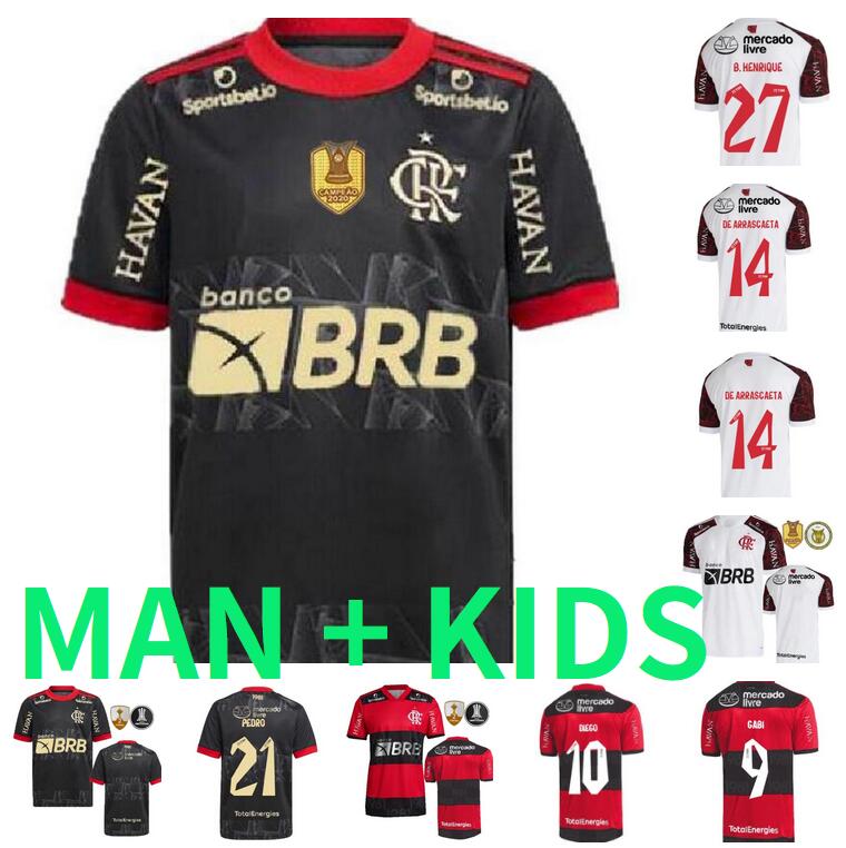 

Flamengo soccer jerseys 2021/22 DIEGO E.RIBEIRO GABRIEL B. GABI football shirts MATHEUZINHO GERSON PEDRO DE ARRASCAETA jersey man kids kit Camisa Mengo, Kids size
