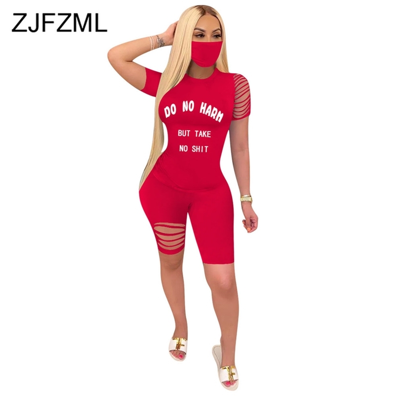 

Red Letter Print Tee Overalls One Side Hollow Out Short Playsuits for Women Skinny Stretchy Club Party Rompers No Mask 210520, Gray