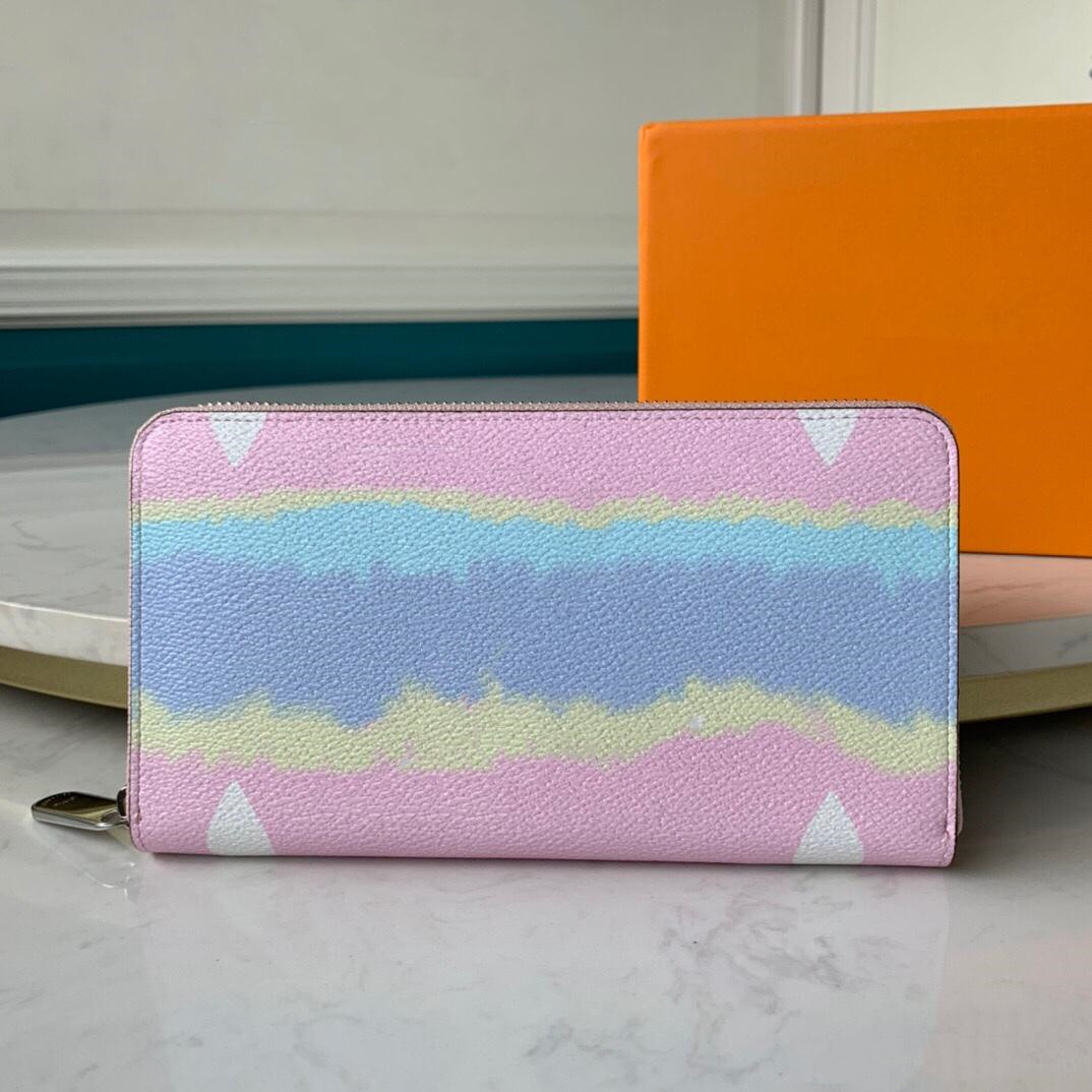 

ysiykiy Tie Dye Long Wallets for Women Luxury Pastel Zippy Wallet Comes with Box tie-dyed stlye, Red;black