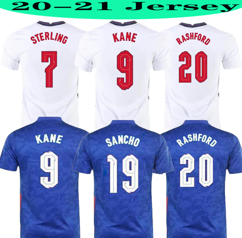 

2020 2022 soccer jersey KANE STERLING RASHFORD SANCHO HENDERSON BARKLEY MAGUIRE 20 22 national football shirts men+kids kit sets uniforms, Black;yellow