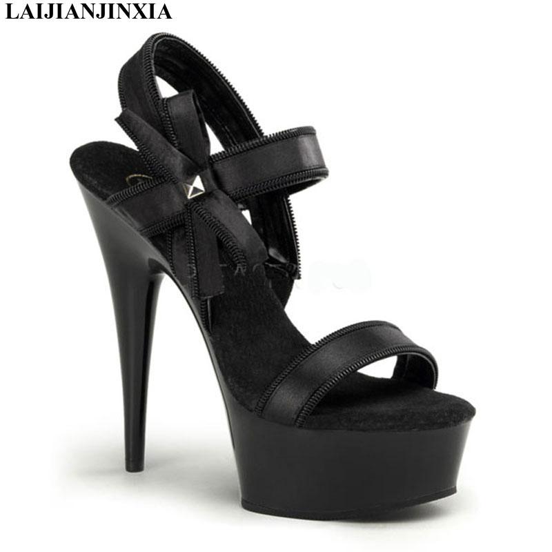 

Dress Shoes LAIJIANJINXIA Elegant Black 15CM Super High Heel Platform Performance / Star Model Shoes, Sandals, Wedding