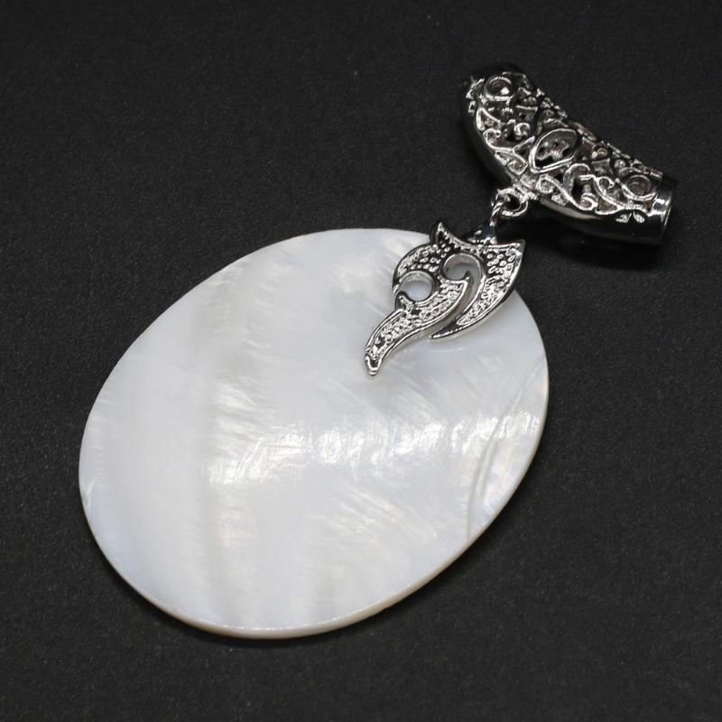 

Charms Natural Mother Of Pearl Sea Shell Pendant White Round Pendants For DIY Necklace Jewelry Making Women Findings, Bronze;silver