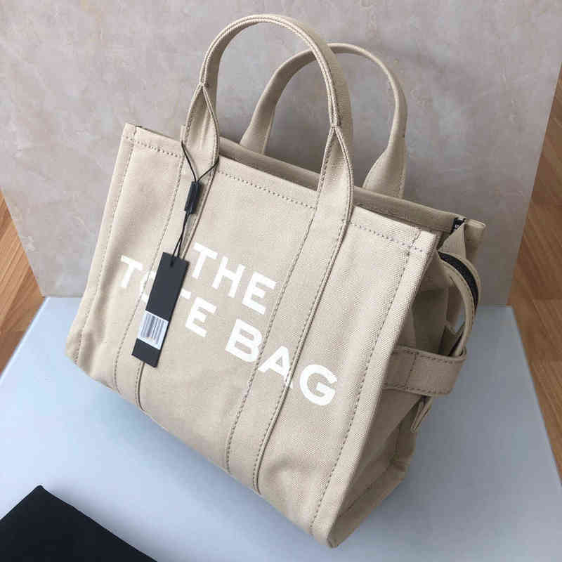 

2022 Summer Designer Women Large Shopping Handbag Japan Korea Tote Bag Lady Print Letter Canvas Beach Bag Shoulder Crossbody Bag H1229, Beige women bags