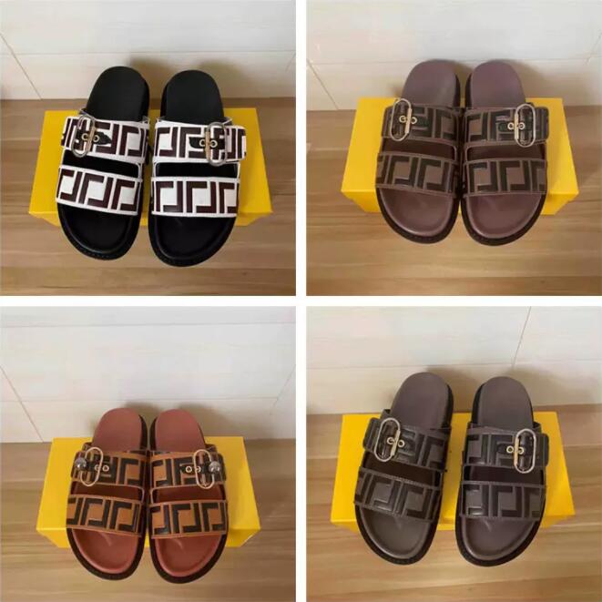 

High Quality Women Sandals Fashion Womens Platform Gingham Slippers Brown Purple Black Pink Girls Beach Slides Dropship 100% real picture, Box