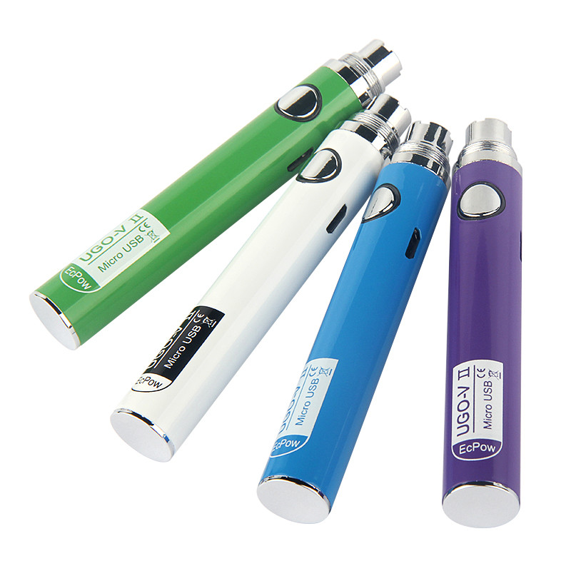 

eGo Pass Though E Cigarette UGO V2 650mah Vape Batteries 510 Thread Battery Micro USB Charging Design for CE4 CE5 MT3 H2 Tank