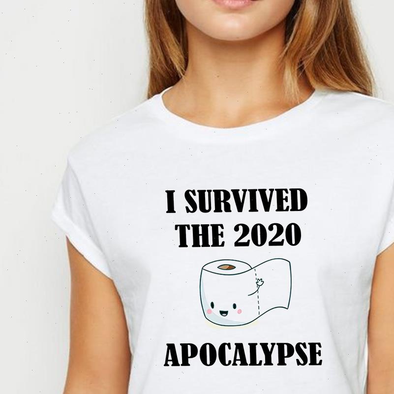 

i womens t shirt survived the toilet paper apocalypse summer women show thin tee ropa mujer o neck shirts, White