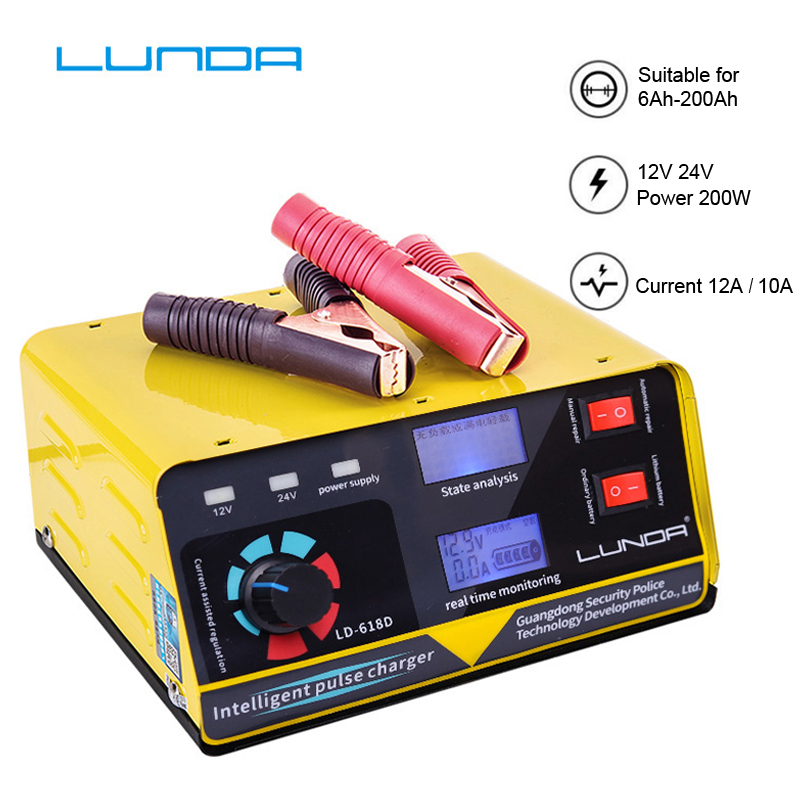 

Charging Units 240W 12V/24V 6 400AH 20A Automatic Car Battery Charger Motorcycle Auto Batteries Power Supply Car Accessories