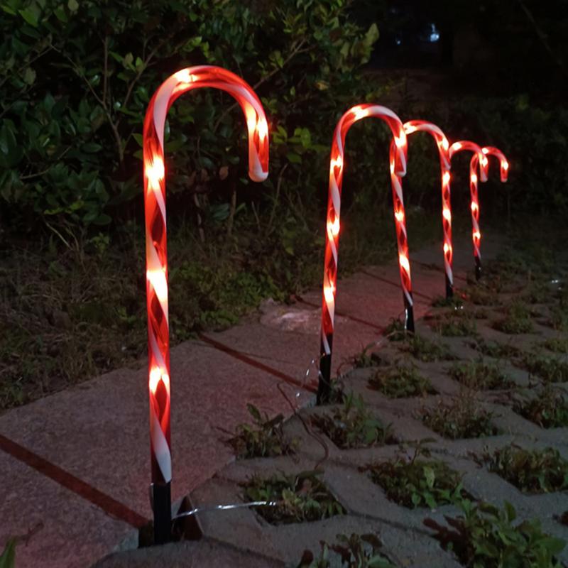 

Christmas Decorations 2M Pitch 0.46M Cane Solar Led Light Outdoor Steady/flashing Plastic