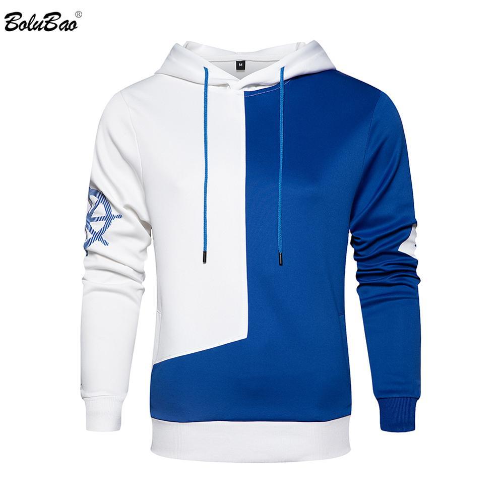 

BOLUBAO Autumn Men Fashion Hoodies Men's Trend Patchwork Hoodies Sweatshirts Male Hooded Casual Hoodie Tops Brand Clothing 210518, White