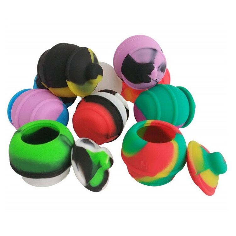 

35ml Pot Oil Container For Wax Non-stick Silicone bag Storage Jar Assorted Color