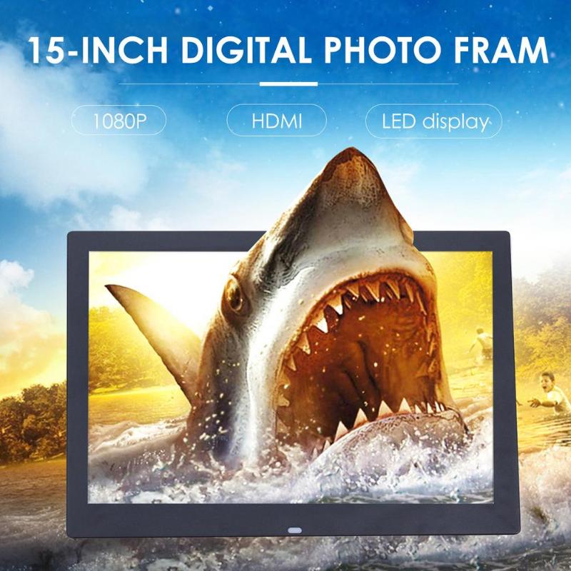 

Digital Po Frames Po 15 Inch Multi- Media Display Screen Frame HD 1024x768 1080P LED Picture Video Electronic Gift