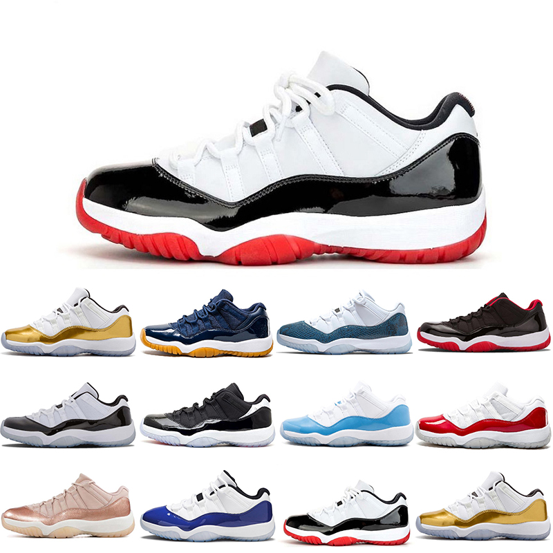 

new hot original 11s basketball shoes low 11 men Bred Concord Infrared University Varsity Red Rose Gold white blue Closing Ceremony Navy gum Snakeskin sneaker