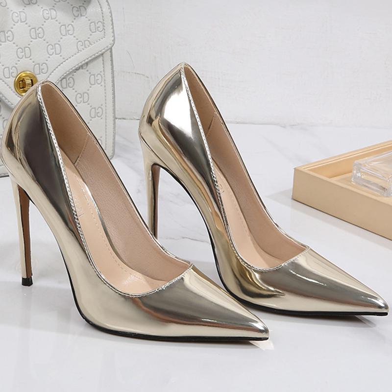 

Dress Shoes Women's Stiletto High Heel Pumps Commuter Large Size Shallow Mouth Fashion 2021 Heels, Champagne