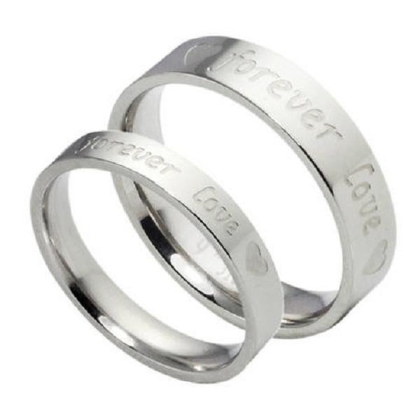 

2021 Titanium steel Wedding Rings Forever Love Stainless Steel Couple Ring Men Women Engagement Jewerly Rings Wholesale Jewelry Lots