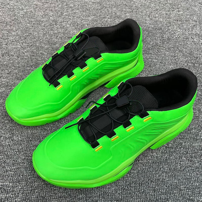 

Designer new men sports shoes high quality fashion luxury trend breathable inner comfortable pure black green orange design noose laces outdoor mens sneakers