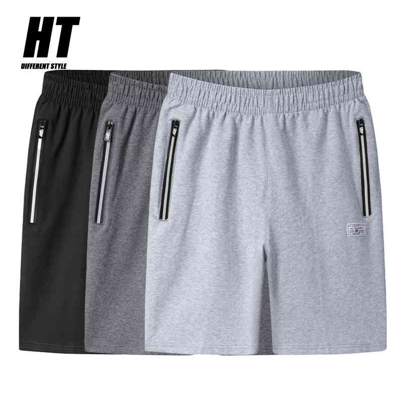 

3 Colors Shorts Men Casual Summer Elastic Waist Shorts Pants 95%cotton Running Sport Beach Shorts Men Solid Jogger Male Clothing 210603, Jw557grey