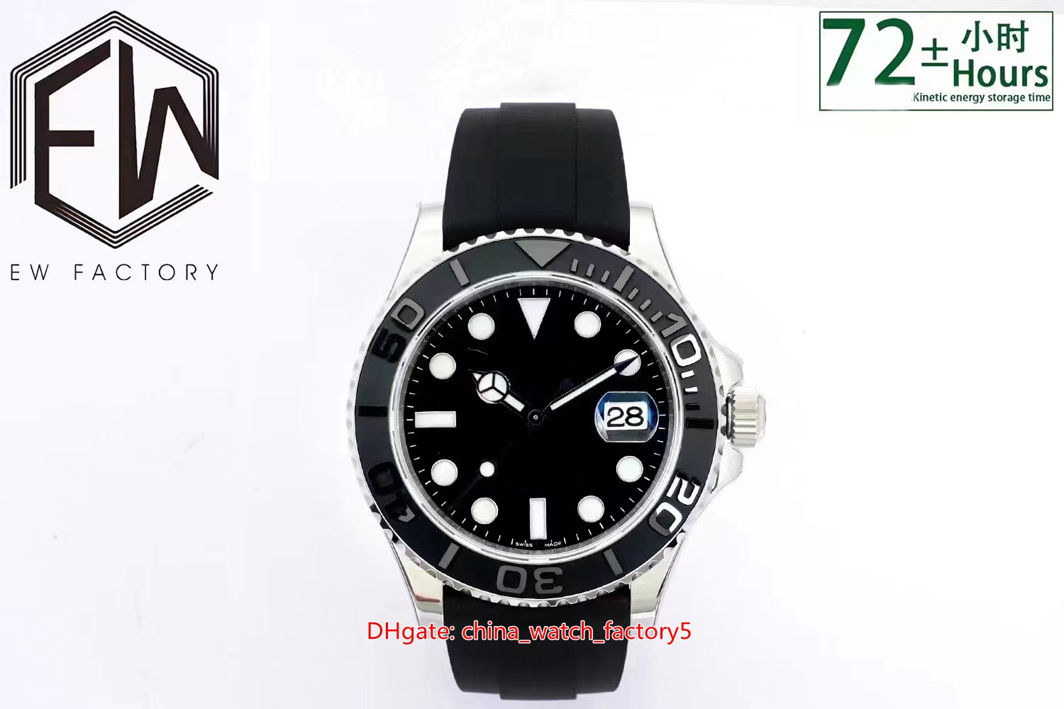 

EW Maker Perfect Version Watches 40mm x 10.5mm 116655 Oysterflex Bracelet Ceramic Bezel CAL.3135 Movement Mechanical Automatic Mens Watch Men's Wristwatches