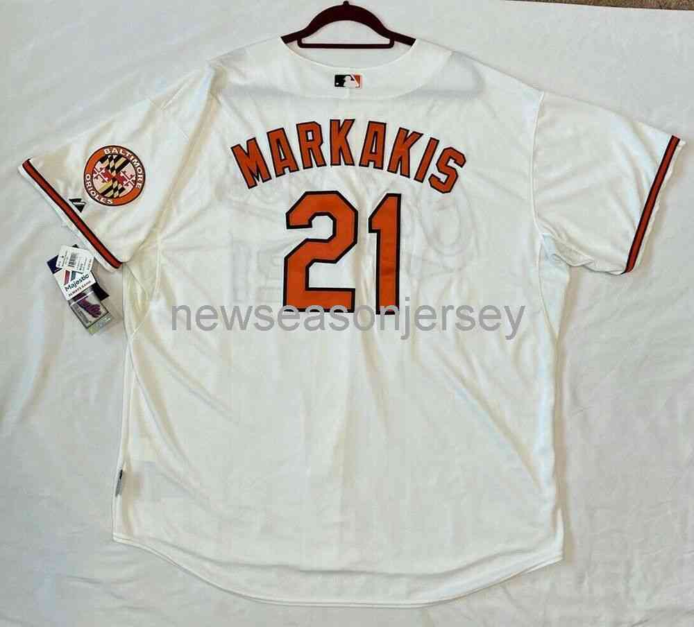 

Stitched retro jersey NICK MARKAKIS COOL BASE JERSEY Men Women Youth Baseball Jersey XS-5XL 6XL, Black