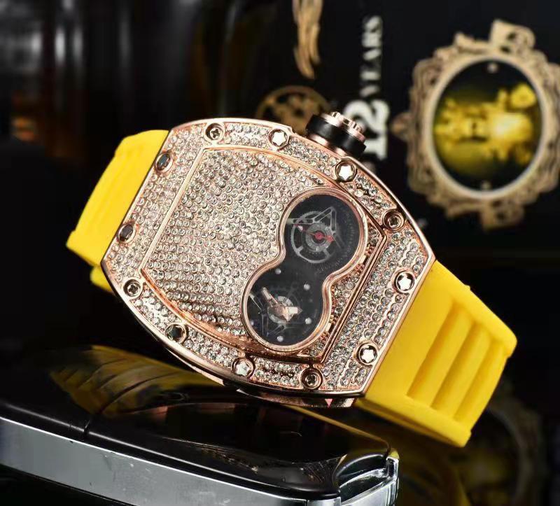 

Wristwatches Brand Sports Women Watch Quartz Personality Tonneau-Shaped Dial Creativity Diamond Luxury Men Watches Gift Couple Wristwatch, Personalized watch-a