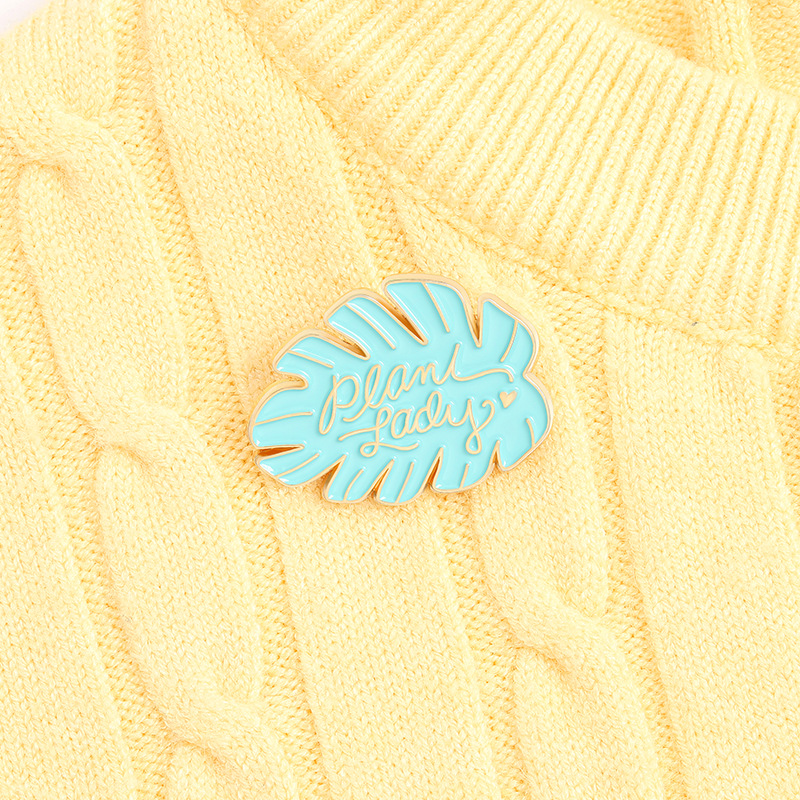 

Lovely Cartoon Plant Leaf Brooches Alloy Paint Enamel Badge Turtle Back Bamboo Leaves Collar Pins Unisex Clothing Accessories Wholesale