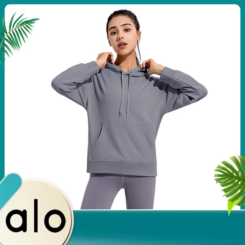 

Yoga Outfit Alo Fall Winter Women's Sports Long-sleeve Warm Loose Running Jacket Outdoor Fitness Leisure Fashion Hoodie WT18