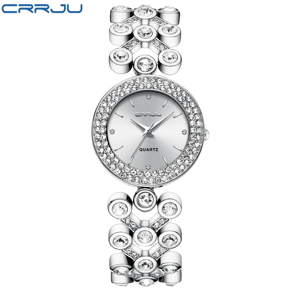 

Luxury Women Watches CRRJU Starry Sky Female Clock Quartz Wristwatch Fashion Ladies Wrist Watch reloj mujer relogio feminino 210517, Golden
