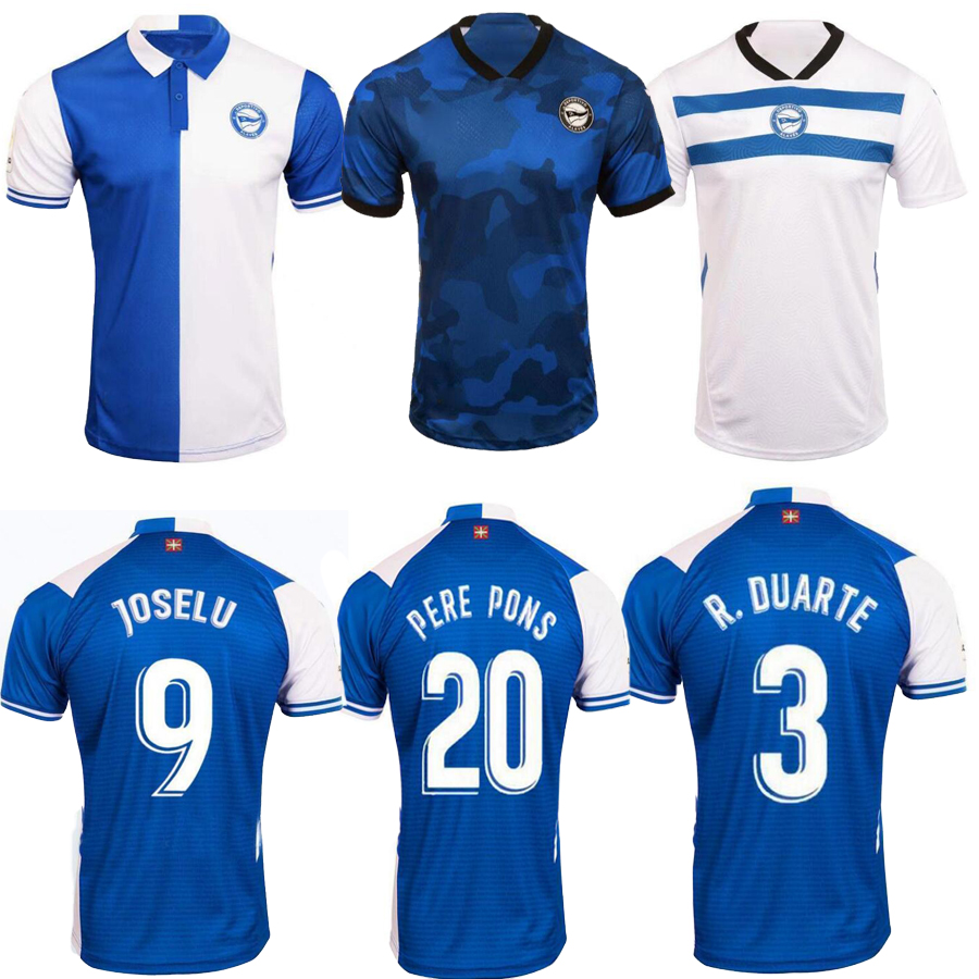 

21 22 Deportivo Alaves Soccer Jerseys 2021 L.RIOJA LUCAS EDGAR JOSELU Guidetti Maillots De Foot Shirt R.DUAARTE PERE PONS Football uniform, White