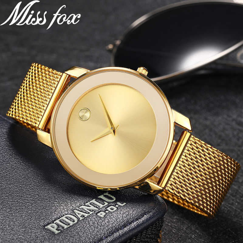 

MISSFOX Watch Women Top Brand Classic Design Simple Fashion Style Ladies Watches Luxury Waterproof Drop Wristwatch 210720