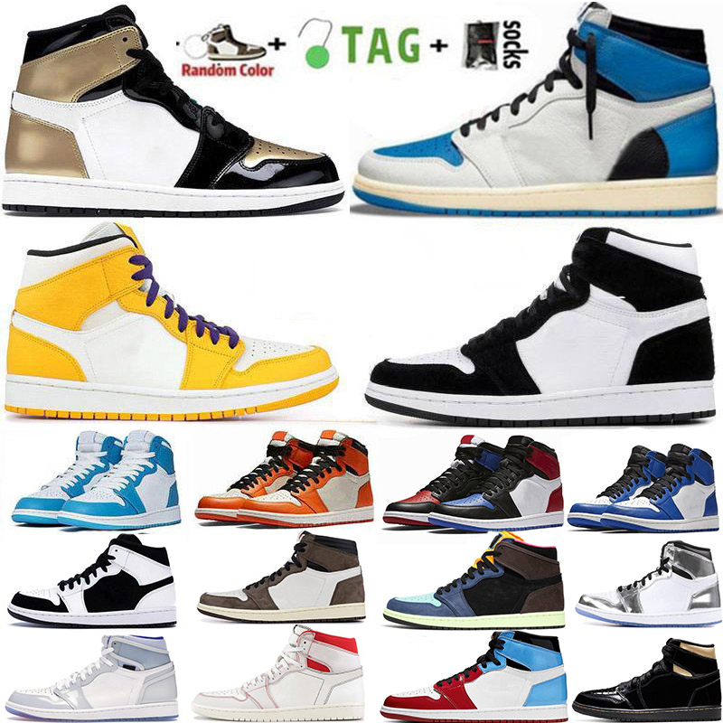 

Top Quality Original OG Jumpman 1 1s Mens Basketball Shoes Mid Banned Hyper Royal High Dark Mocha Men Women TWIST Trainers Off Sneakers 36-46