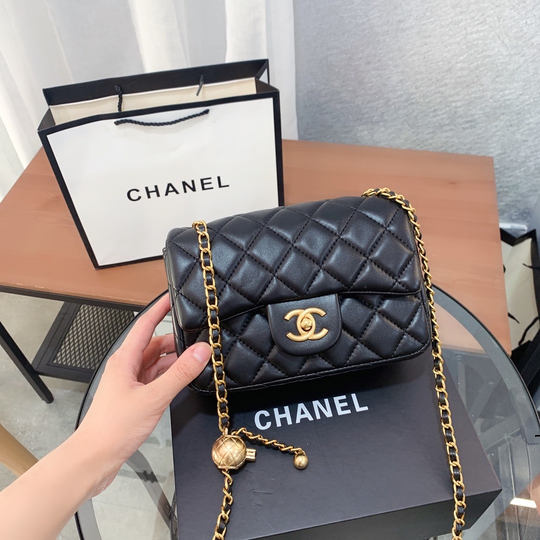 

Designer Bags Handbag Totes Shoulder Cross Body Women High Quality Classic Caviar Square Sheepskin Chains bag 6 color, Dust bag