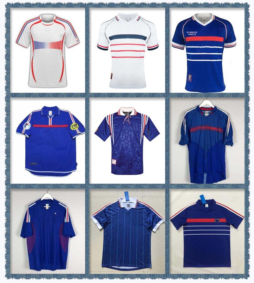 

1998 2002 FRANCE RETRO VINTAGE ZIDANE HENRY MAILLOT DE FOOT soccer jerseys 2006 2000 2004 FRANCE Euro finals 1996 FRANCE RETRO Jerseys, Green