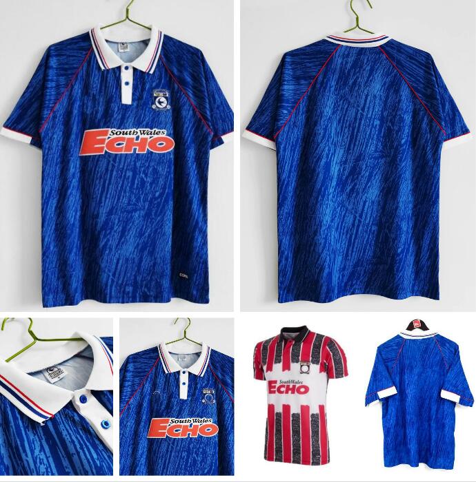

Cardiff 1993 1994 Retro Soccer Jersey home city 93 94 Scott Young Nathan Blake classic vintage football shirts, Black;yellow