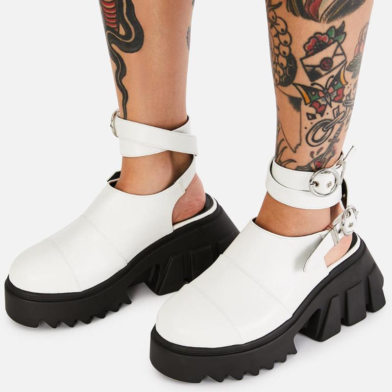 

Sandals Dilalula Big Size 43 Women Black Buckle Strap Platform Punk Shoes High Heel Cool Fashion Casual Women's