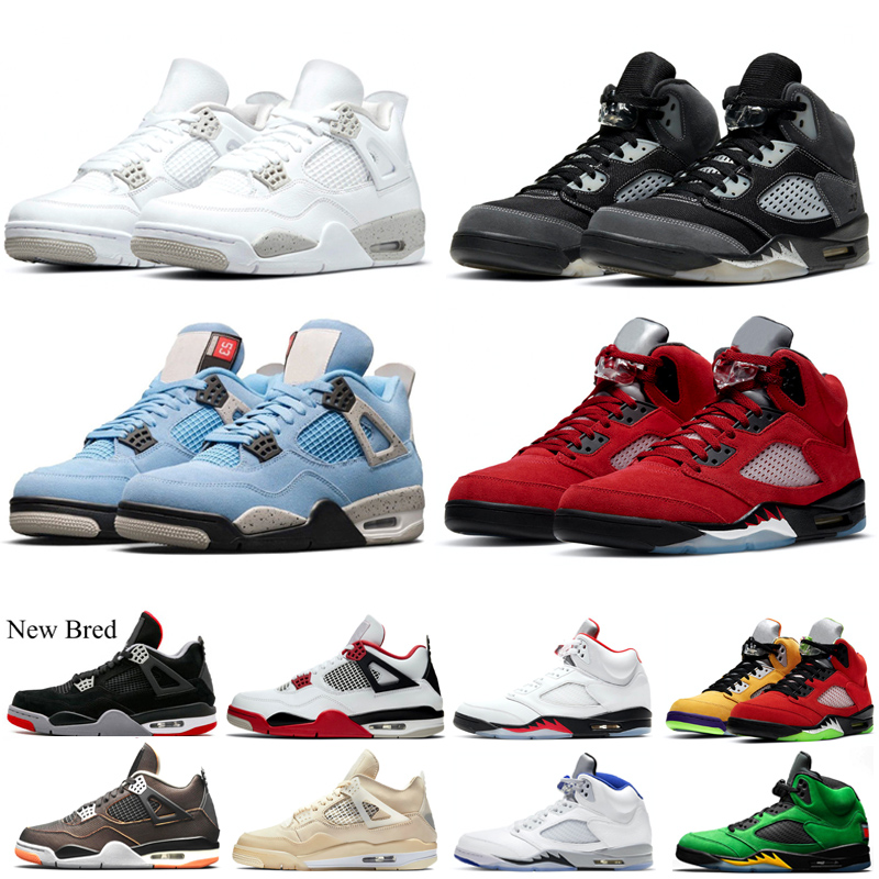 

Mens 4s Basketball Shoes for University Blue Black cat White Oreo Fire Red 5s Raging Bull Stealth What the Anthracite Sports trianers Sneakers, Item16