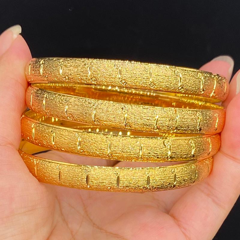 

Bangle 8mm/64mm Ethiopian Jewelry Color Gold Bracelets Europe Dubai Bangles For Women Middle East Arab African Girls Wedding Gift