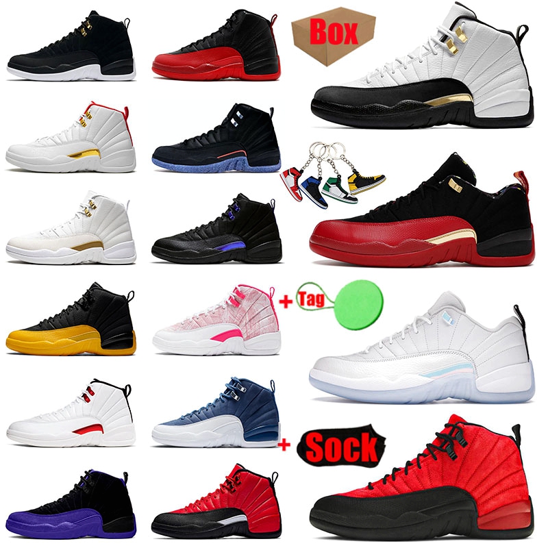 

With Box 2021 High Quality 12 Basketball Shoes Jumpman 12s for Mens Womens Royalty Playoffs Low Easter University Gold OVO XII Twist Flu Game Sports Sneakers Trainers, # stone blue 40-47