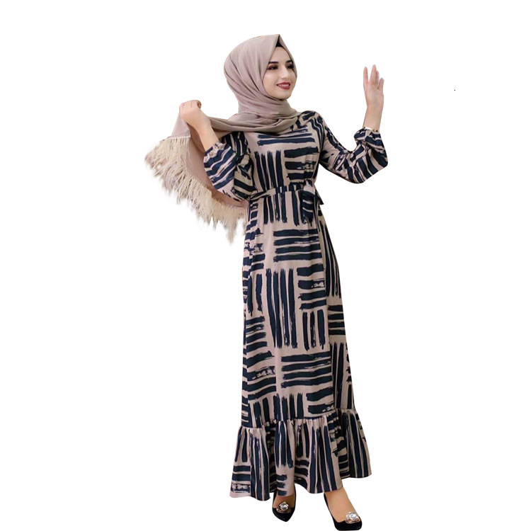 

dress Eid mubarek Muslim fashion dubai abaya turquia hijab summer kaftan caftan Islam clothes for women bathrobe femme, No headscarf.