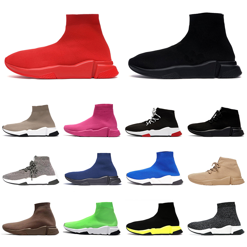 

Designer Speed 1.0 Trainers Platform Sock Shoes Men Women Runner Beige Gypsophila Lace Graffiti brown Triple Black White Solid Red Navy Blue Outdoor Sneakers, Original box