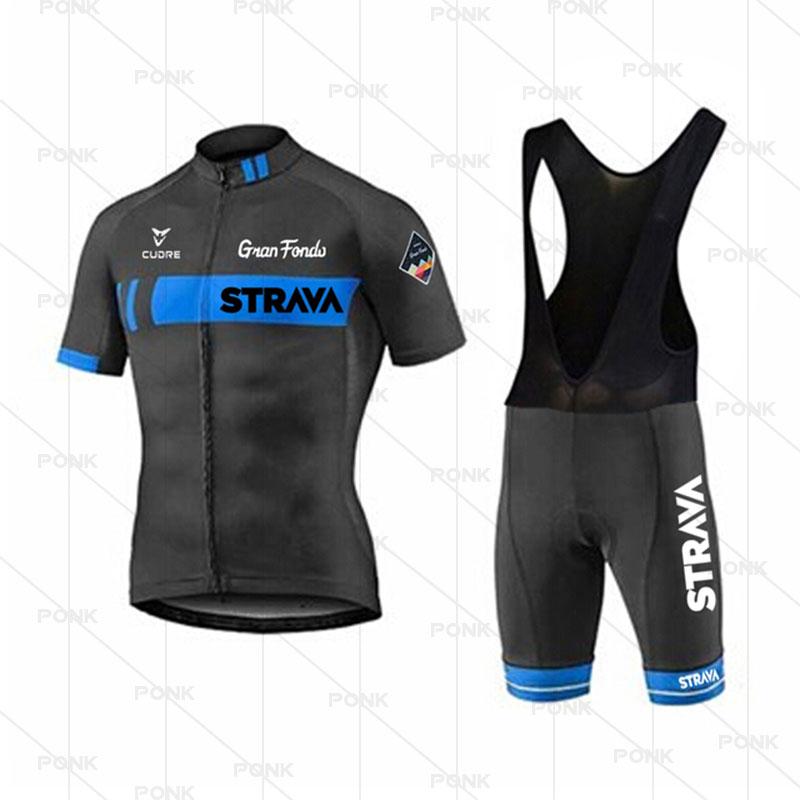 

Racing Sets 2021 Summer Bicycle Breathable Clothing Men STRAVA Cycling Jersey Short Sleeve Shirt Bike Shorts Gel Pad Maillot Ropa Ciclismo